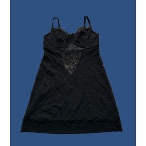 Victoria's secret  slip dress Size 36 C‎ - black lace  detail
